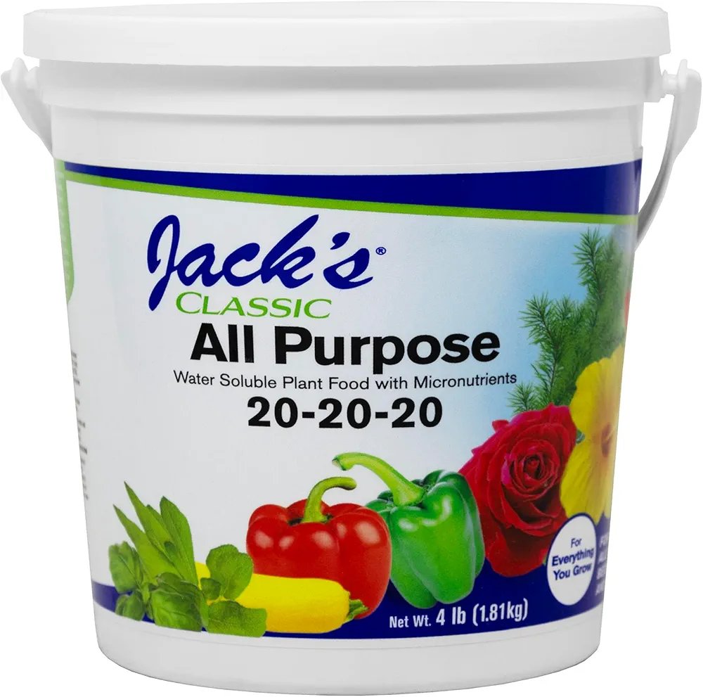 Jack's Classic 20-20-20 All Purpose Water-Soluble Plant Food with Micronutrients 4lbs