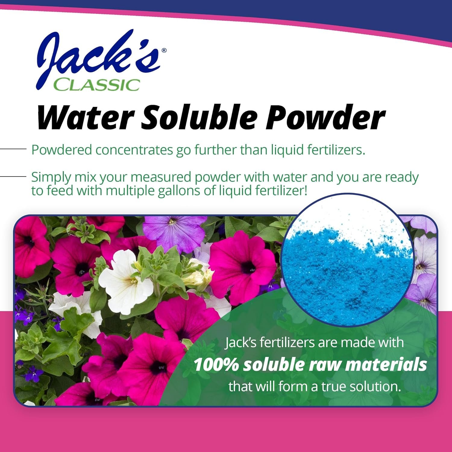 Jack's Classic 20-6-22 Petunia FeED Water Soluble Plant Food with Micronutrients 1.5 lbs - Image 3