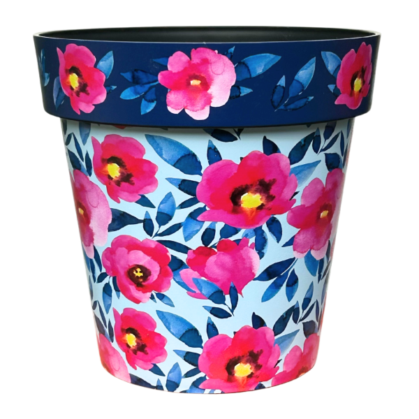 Zest Pot Pink Poppies 15″