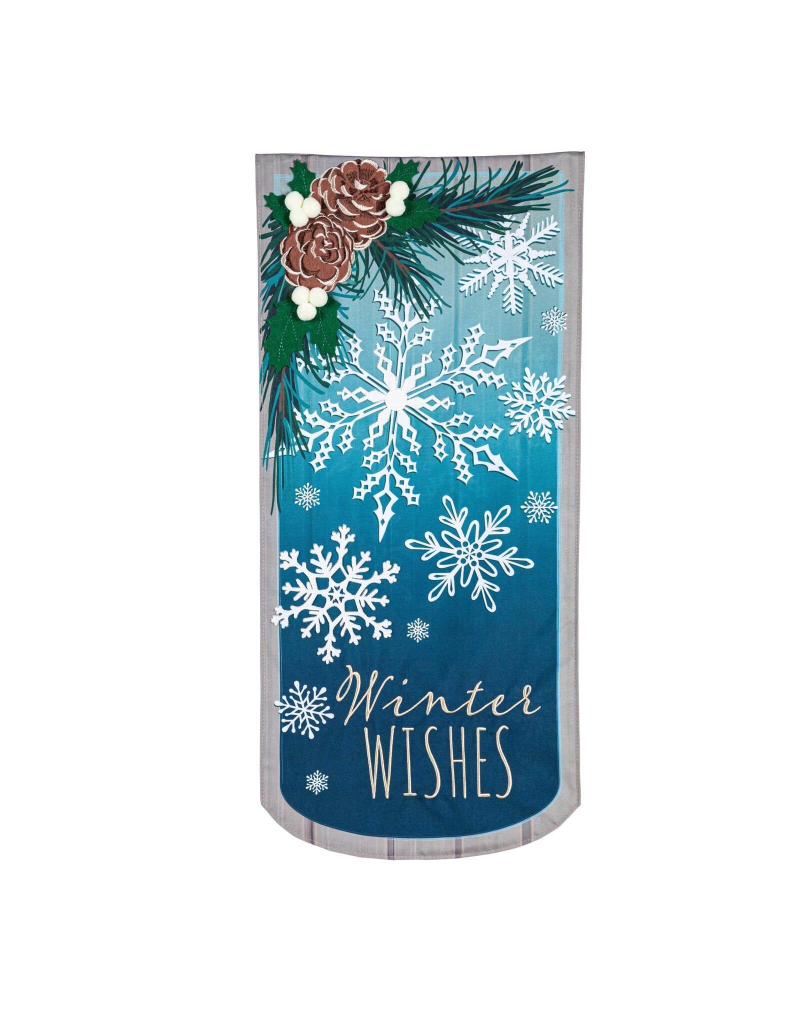 Winter Wishes Snowflake Everlasting Impressions Textile Decor (Extra-Long)