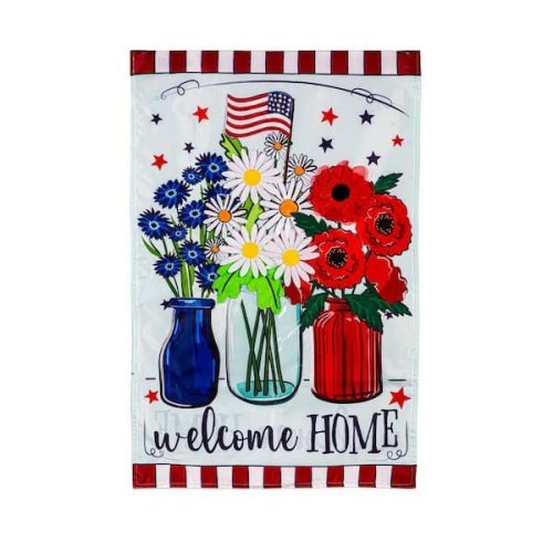 Patriotic Floral Everlasting Impressions Textile Decor