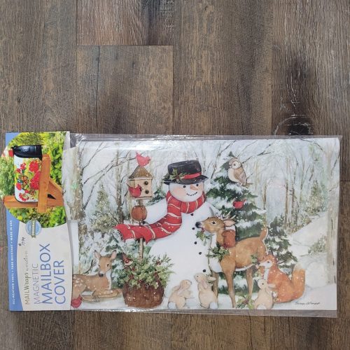 Mailbox Cover Woodland Snowmen