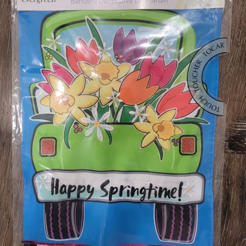 Garden Flag Springtime Truck Happy Springtime