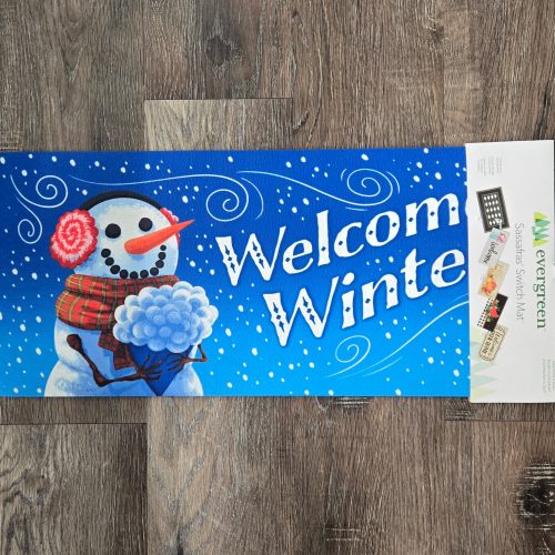 Switch Mat Welcome Winter Snowman Bouquet