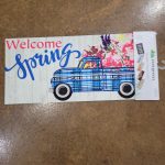 Switch Mat Welcome Spring Plaid Truck