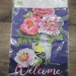 Garden Flag Bucket Of Peonies Suede