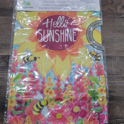 Garden Flag Hello Sunshine Suede