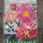 Garden Flag Gerberas And Hummingbird Linen