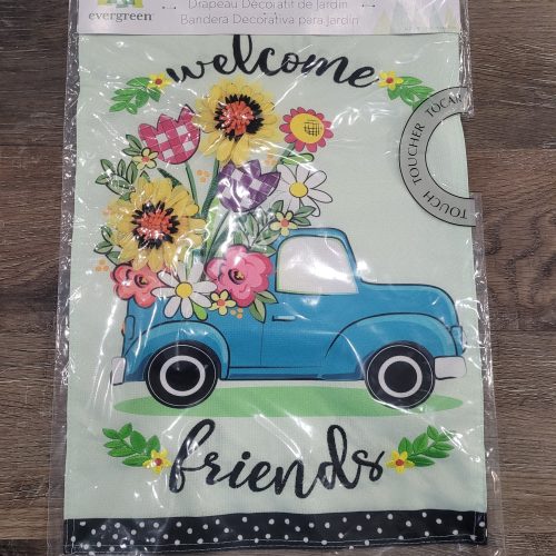 Garden Flag Flower Truck Linen