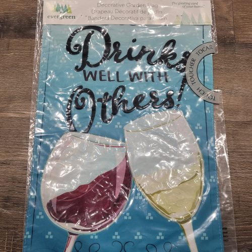 Garden Flag Drinks Well With Others Applique