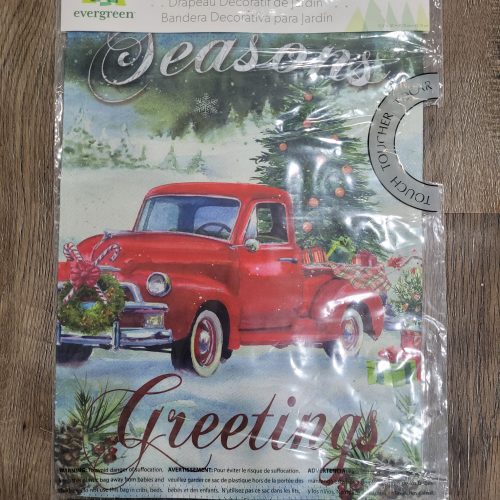 Garden Flag Christmas Farm Pickup