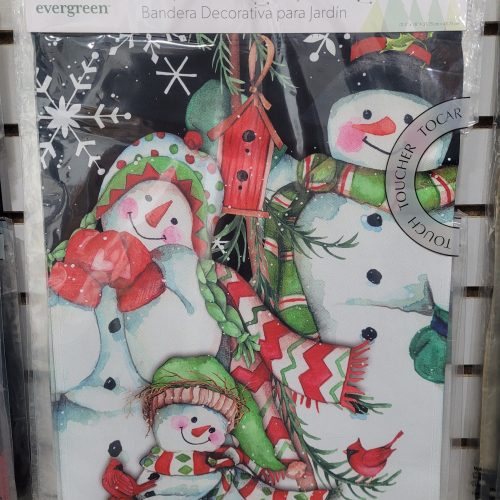 Garden Flag Snowman Holiday