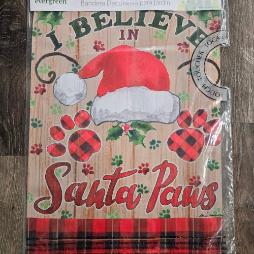 Garden Flag Santa Paws