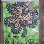 Garden Flag Animal Print Shamrock