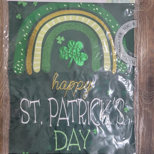 Garden Flag Rainbow And Shamrocks