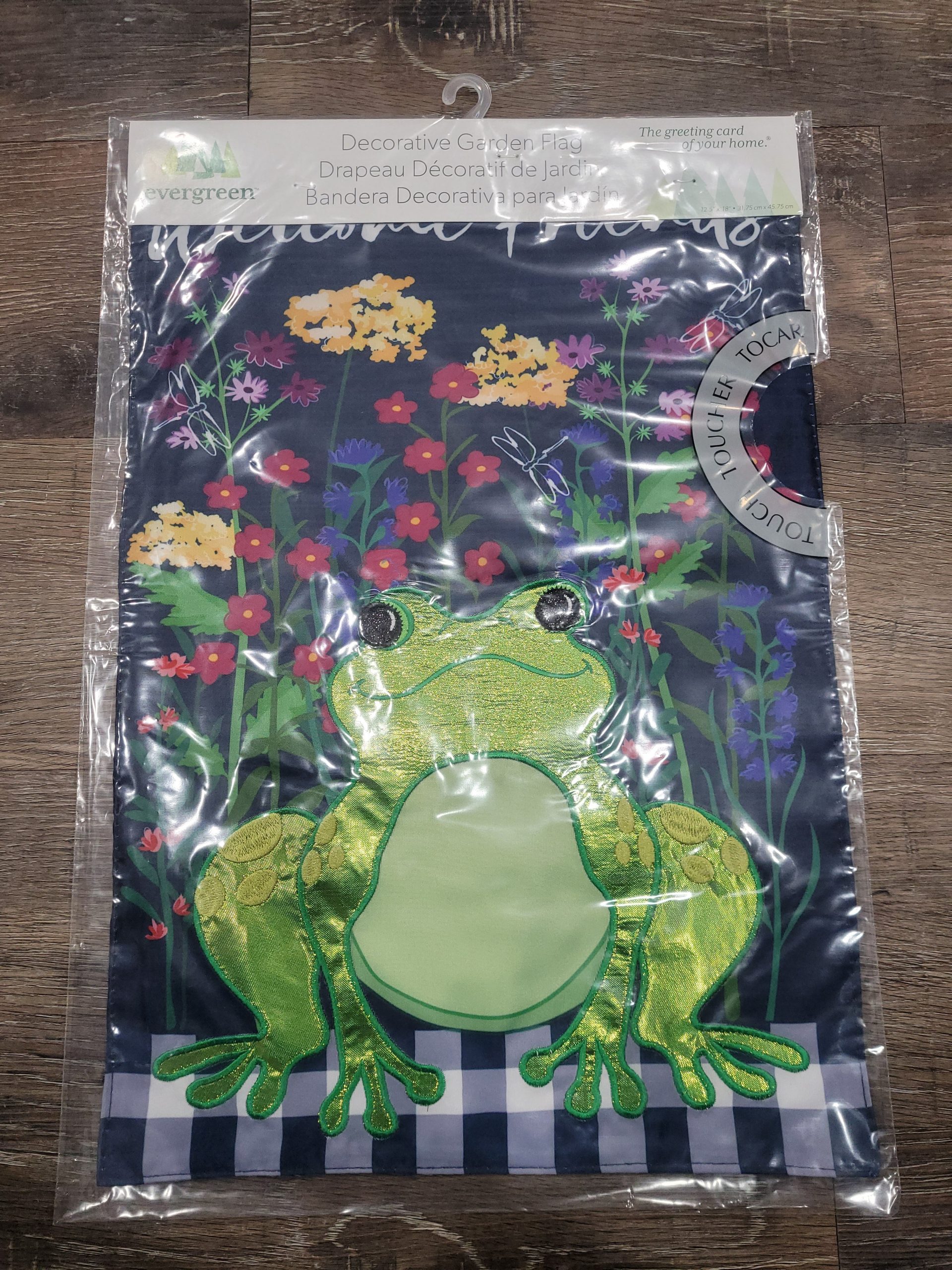 Garden Flag Whimsical Frog Applique