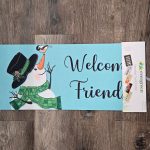 Switch Mat Snowman and Chickadee