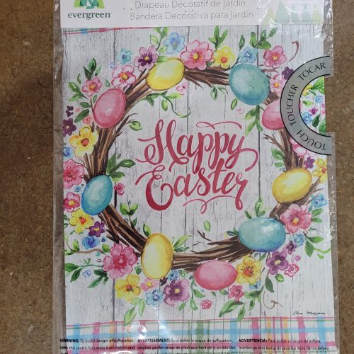 Garden Flag Easter Floral Wreath