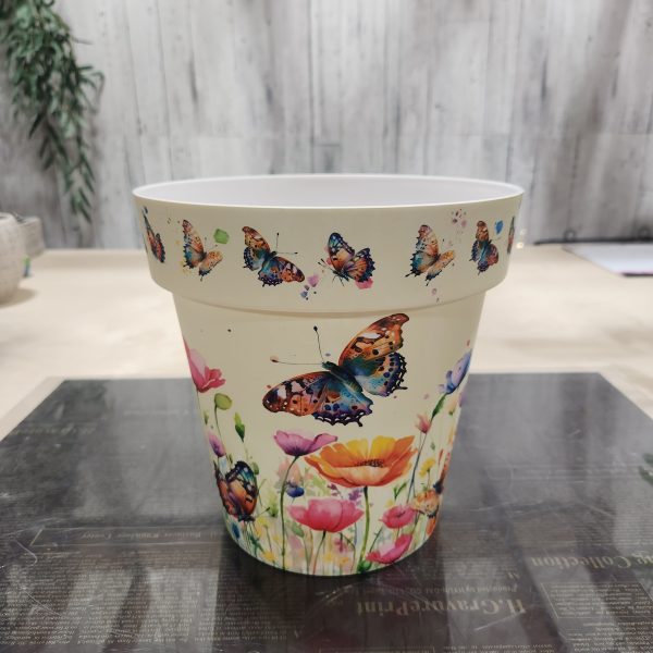 8″ Zest Pot Butterflies