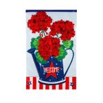 Patriotic Geraniums Everlasting Impressions Textile Decor