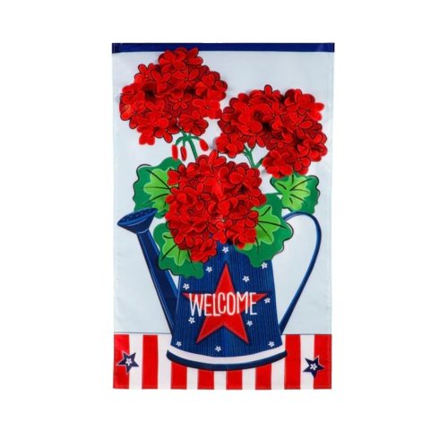 Patriotic Geraniums Everlasting Impressions Textile Decor