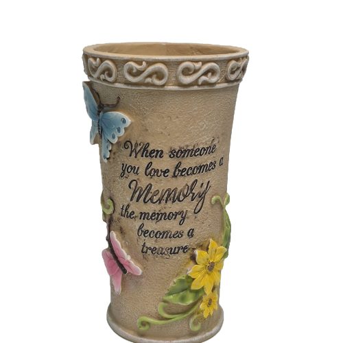 Memorial Butterfly Vase Garden Stake