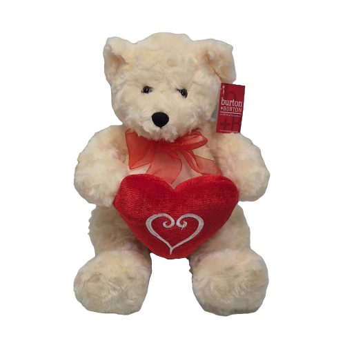 Valentines Teddy Bear 14″ Cream