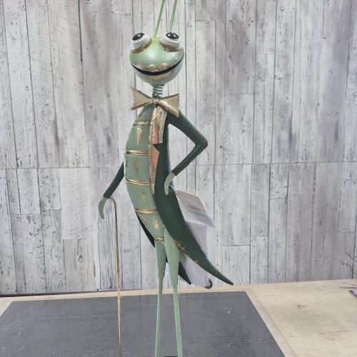 Joyful Cricket With Cane