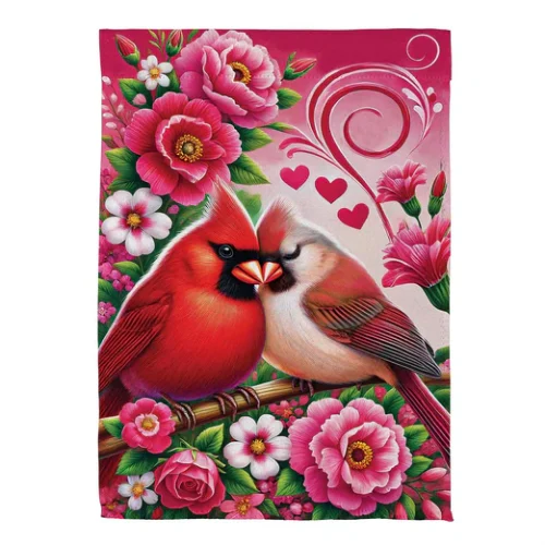 Garden Flag Cardinal Love