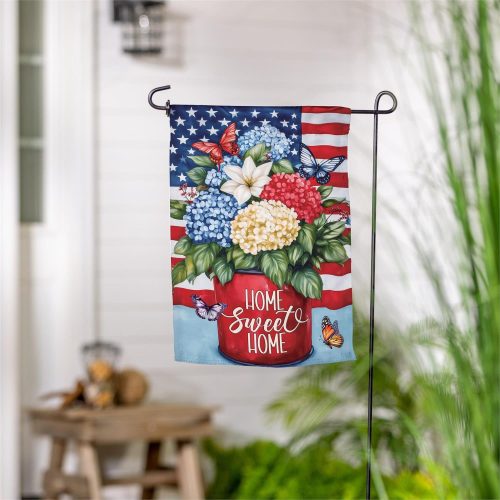 Garden Flag Patriotic Hydrangea