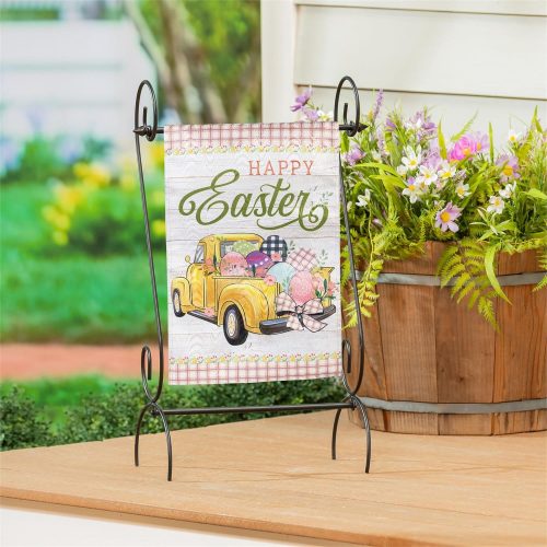 Garden Flag Yellow Easter Truck