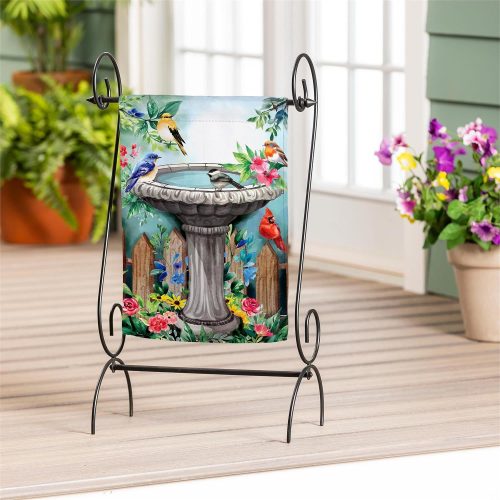 Garden Flag Bathing Songbirds