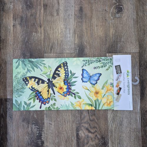 Switch Mat Pollinator Garden Green & Yellow Florals Monarch Butterfly