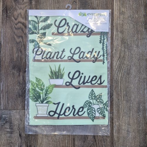 Garden Flag Crazy Plant Lady Burlap